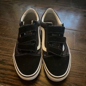 Vans Black and White Velcro Skate Shoes